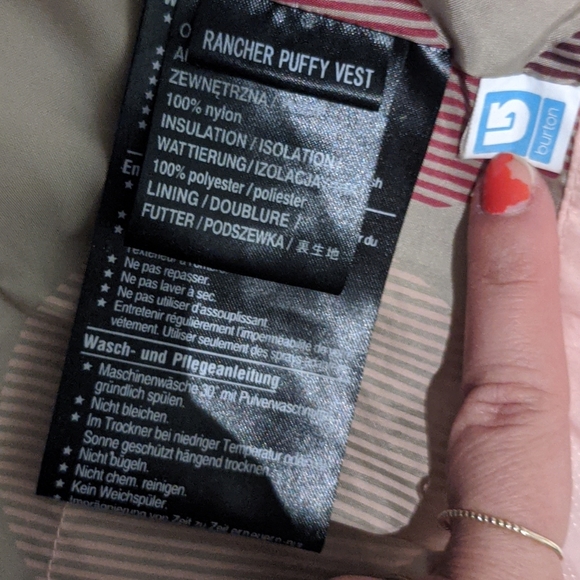 burton rancher puffy vest - Picture 8 of 8